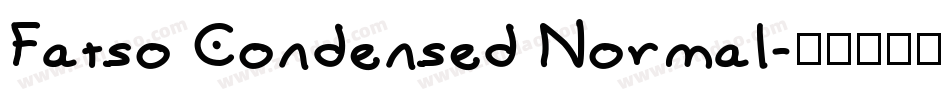 Fatso Condensed Normal字体转换